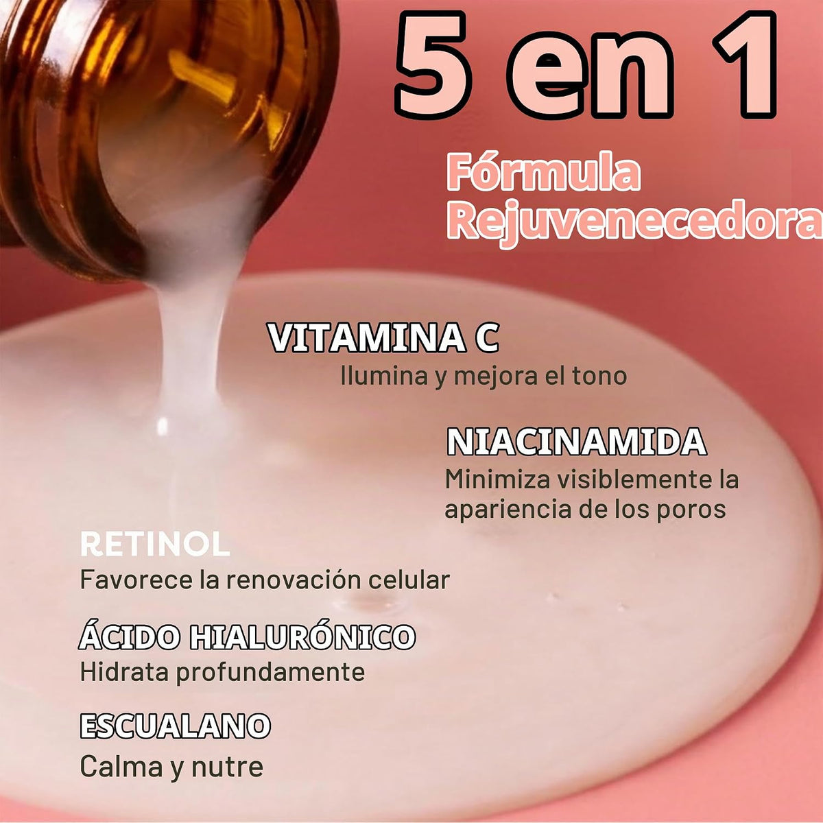 TruSkin - Suero de vitamina C+ para rostro con retinol y niacinamid...