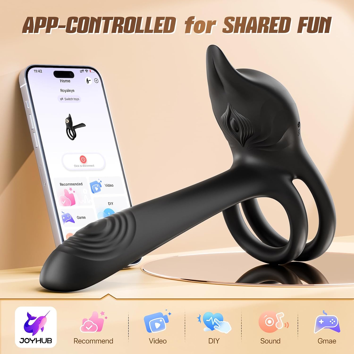 MOOLIGIRL Anillo de pene de juguete sexual para adultos, anillo dob...