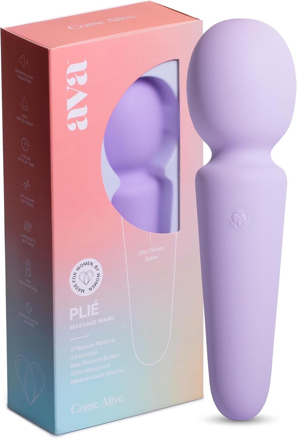 Ava PLIÉ Mini juguete sexual impermeable, varita vibradora | Duraci...
