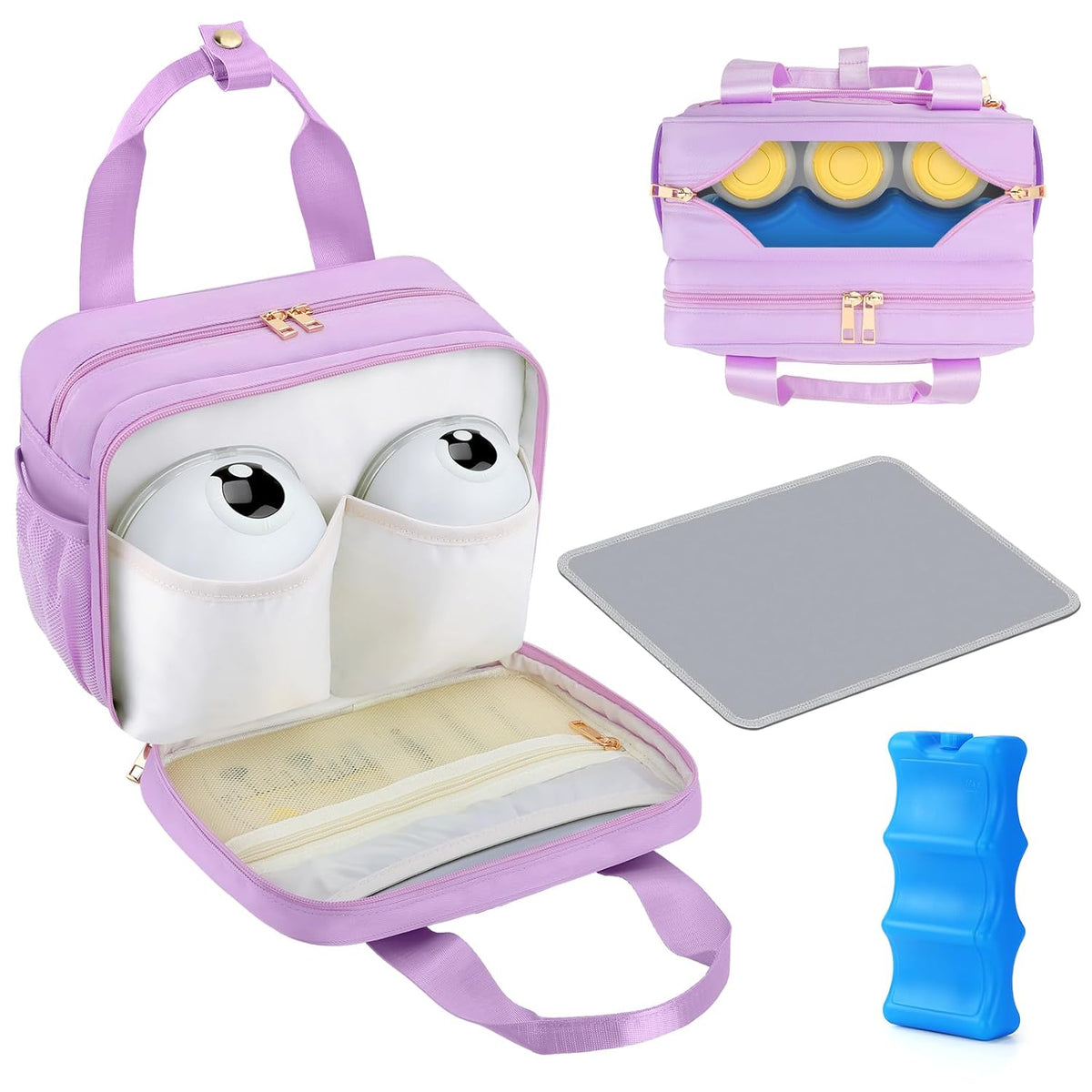 PIIOSER Bolsa de viaje enfriadora de leche materna con bolsa de hie...
