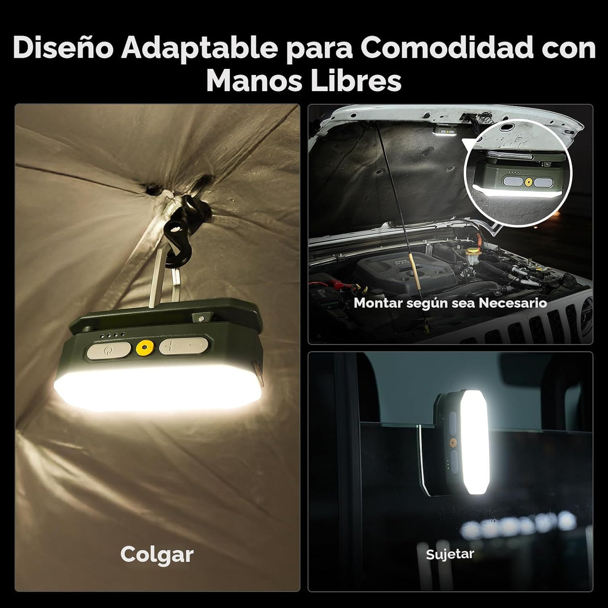 BougeRV Camping Light AL01, tienda de campaña recargable para área...
