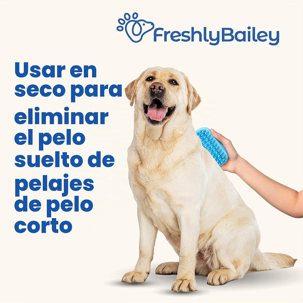 Cepillo de curry de goma para perros - Cepillo suave para cabello c...