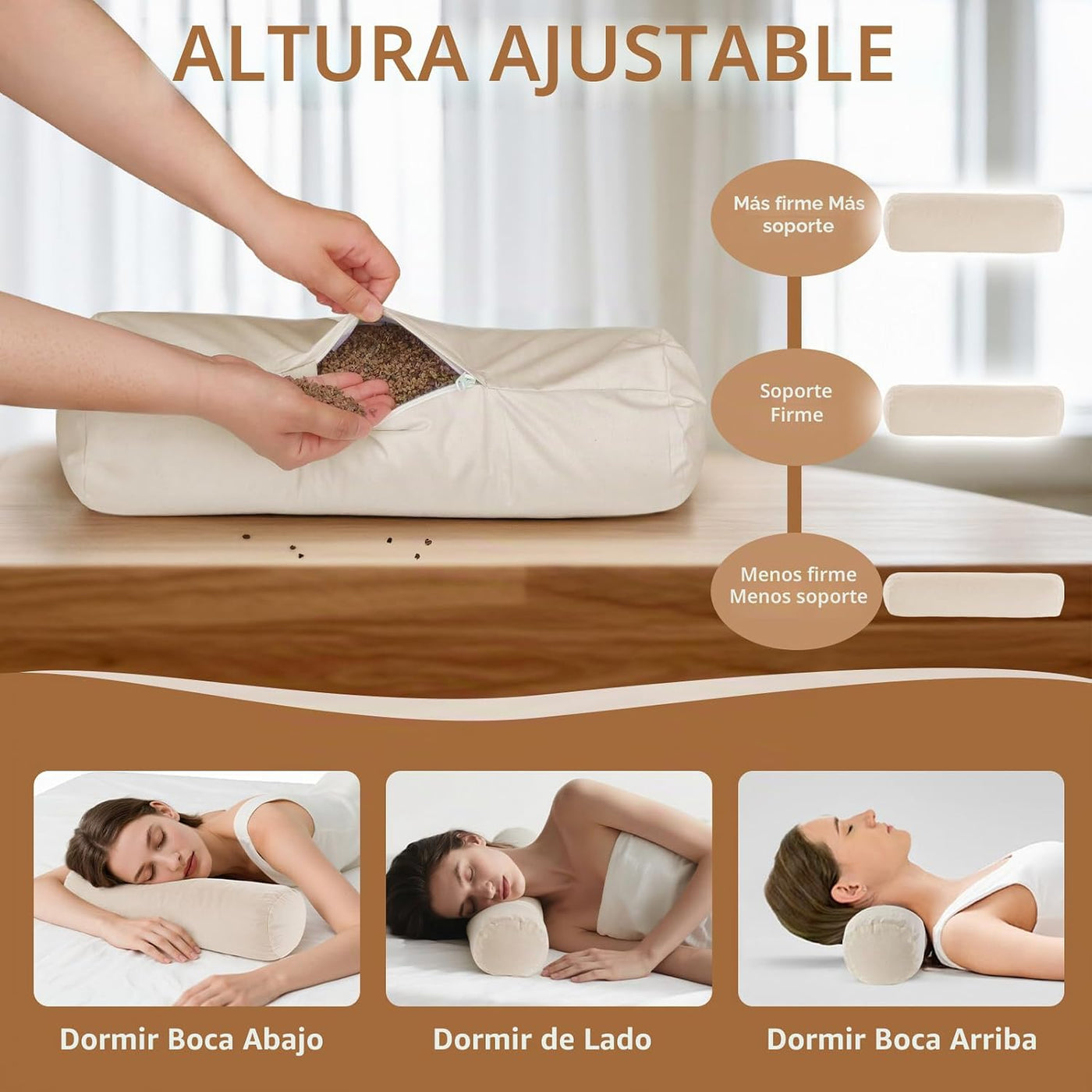 LOFE Almohada de Trigo Sarraceno \u2013 Almohada Cervical de Trigo...
