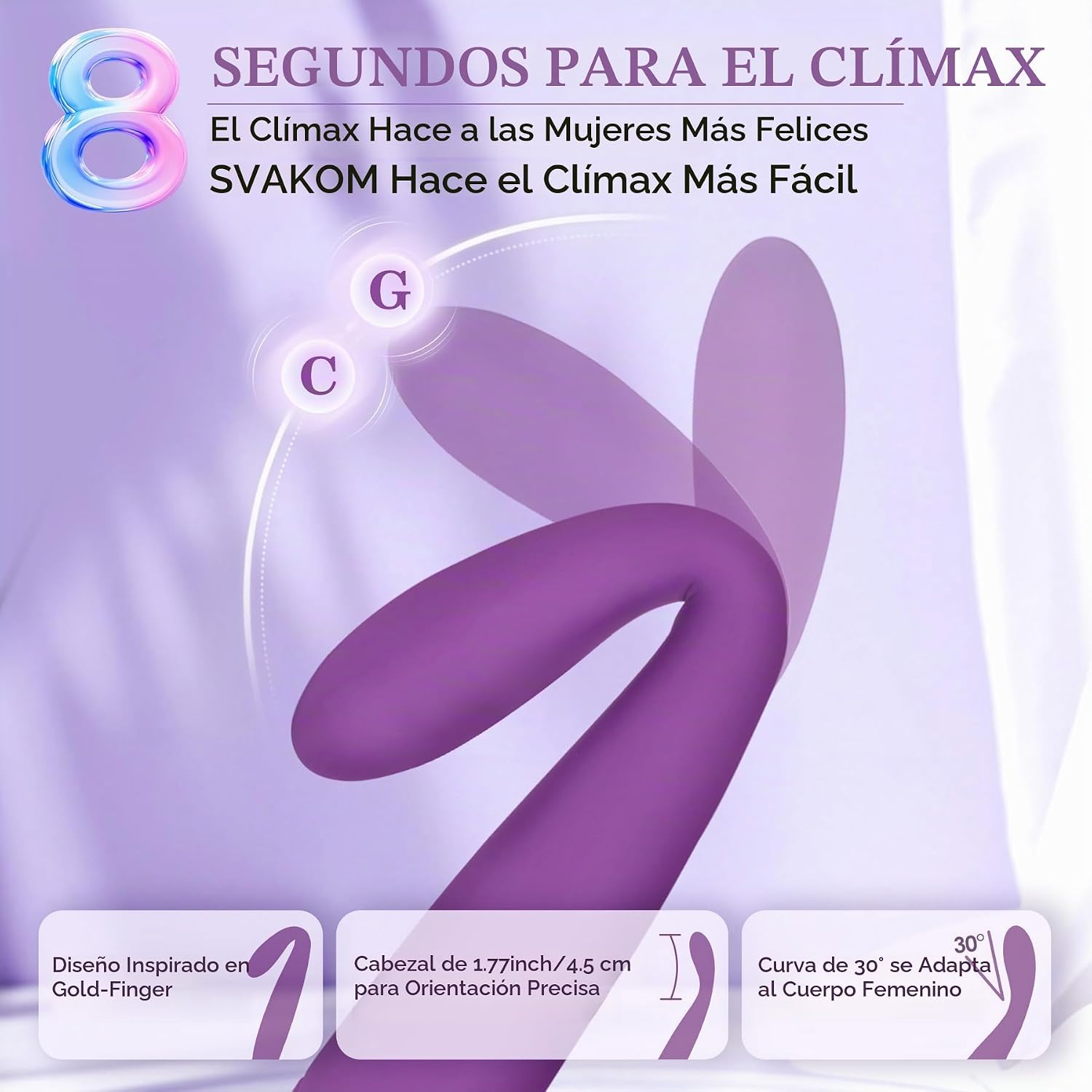 SVAKOM COCO Vibrador Consolador Juguetes Sexuales Con Forma De Dedo...