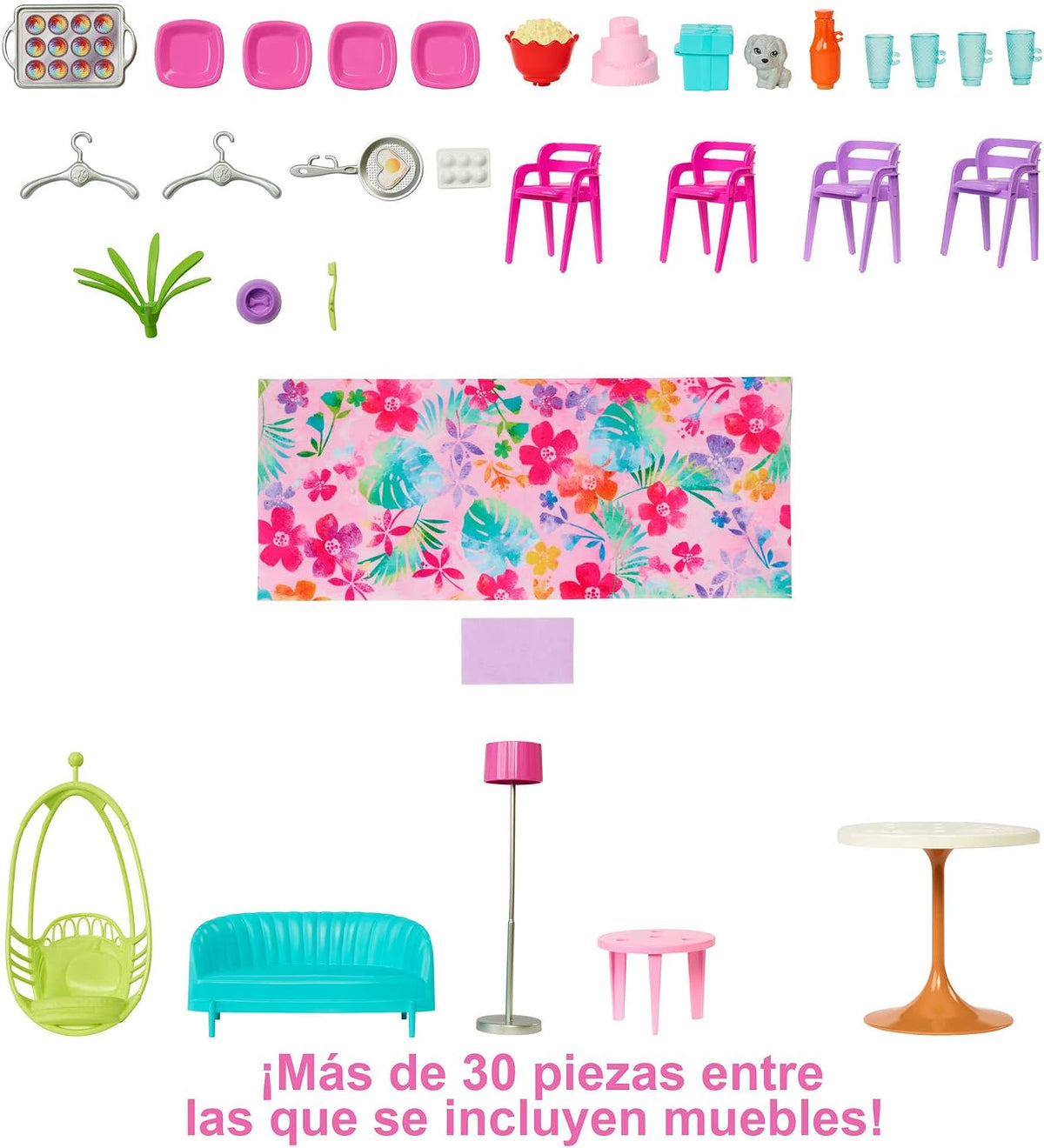 Barbie Vacation House Juego de casa de muñecas y accesorios | Casa...