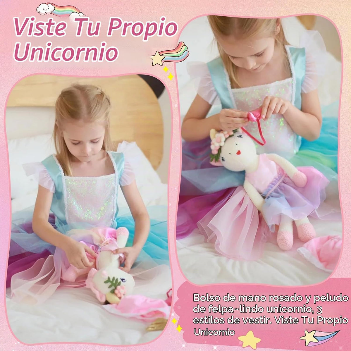 Juguetes de Animales de Peluche Muñeca de Unicornio para Niñas - Mu...