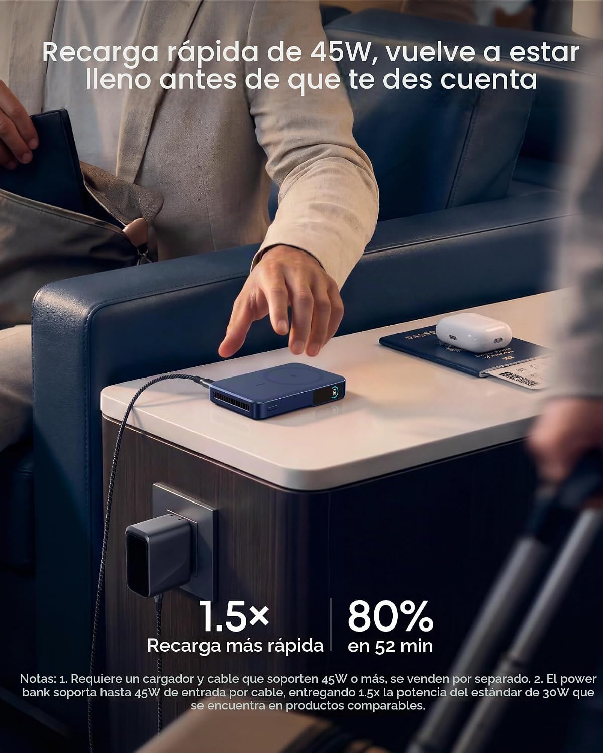 Anker MagGo 2 Pro Power Bank, cargador portátil Qi2.2 25W 10,000mAh...