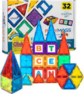Playmags Juego de azulejos coloridos de 38 piezas, azulejos magnéti...