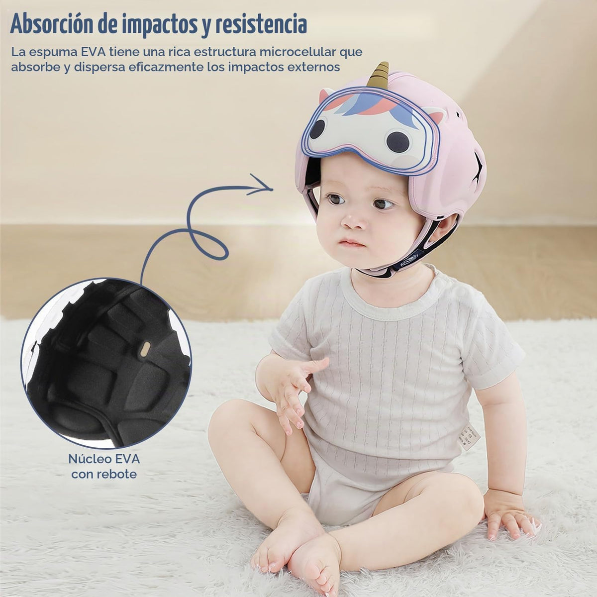 MamboBaby - Casco de seguridad para bebé, protector de cabeza de be...