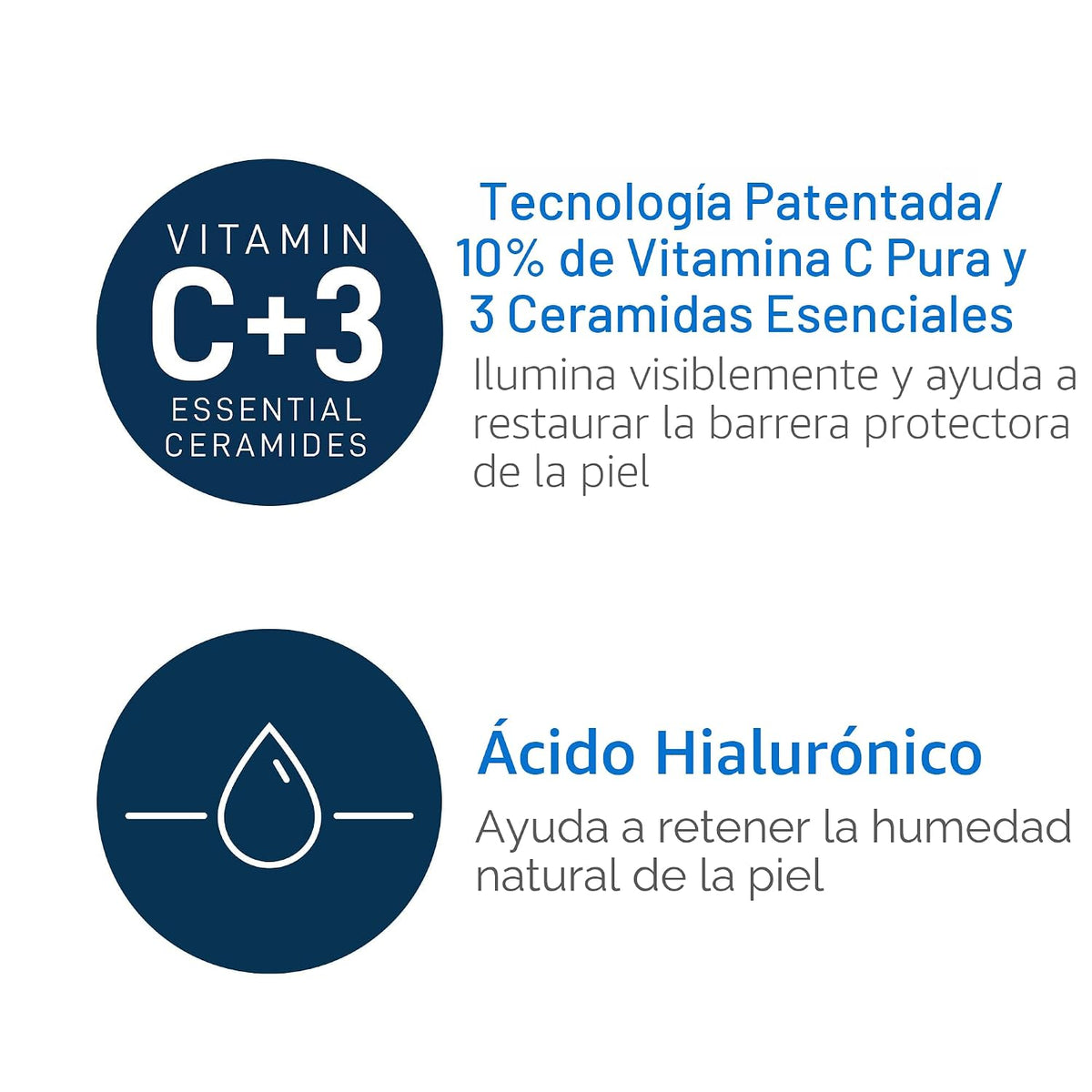 CeraVe Suero iluminador de vitamina C para rostro con ácido hialuró...