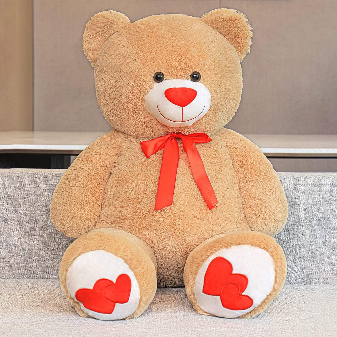 Oso de peluche grande de 43.3 pulgadas, oso de peluche gigante con...