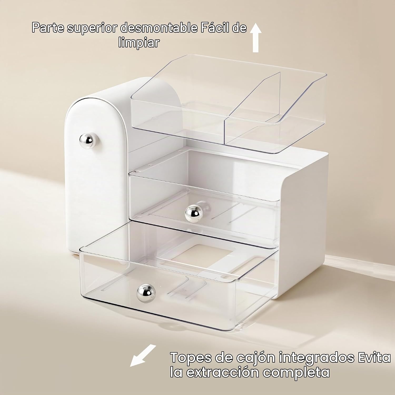 HBlife Organizador de maquillaje para encimera con cajones, organiz...