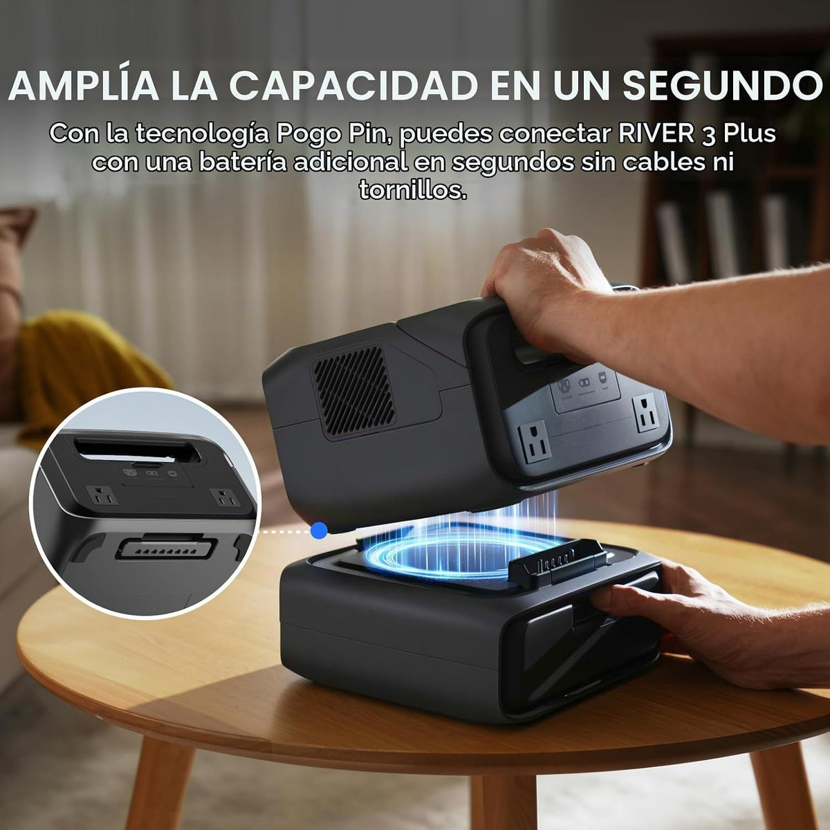 Central eléctrica portátil EF ECOFLOW River 3 Plus con batería adic...