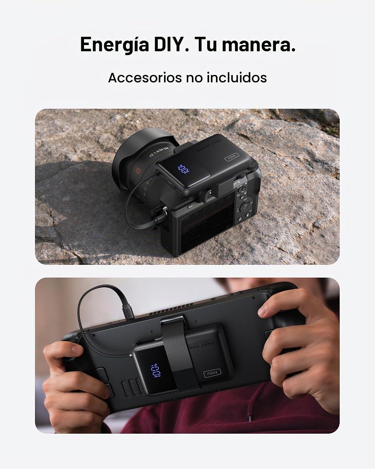 Cargador portátil INIU, banco de energía de carga rápida más pequeñ...