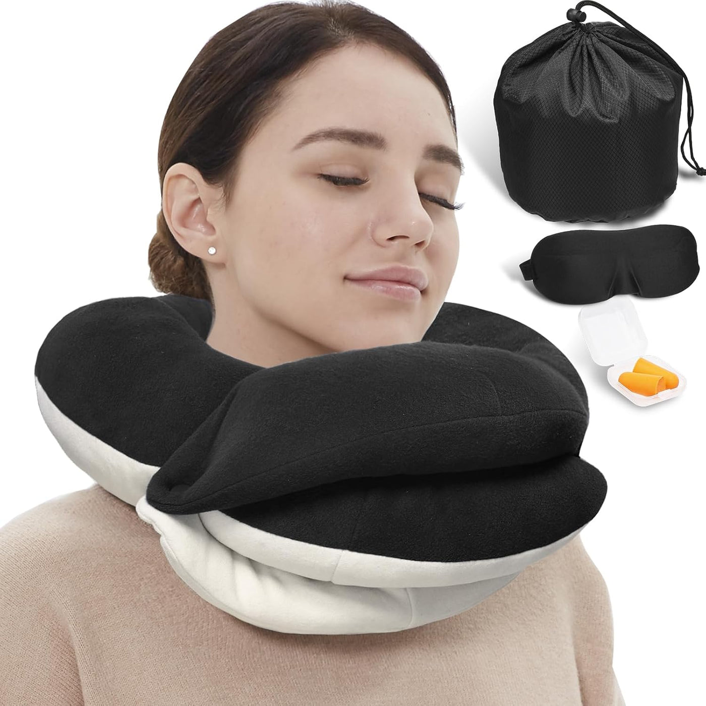 Almohadas de viaje para el cuello BUYUE para aviones, soporte de ca...
