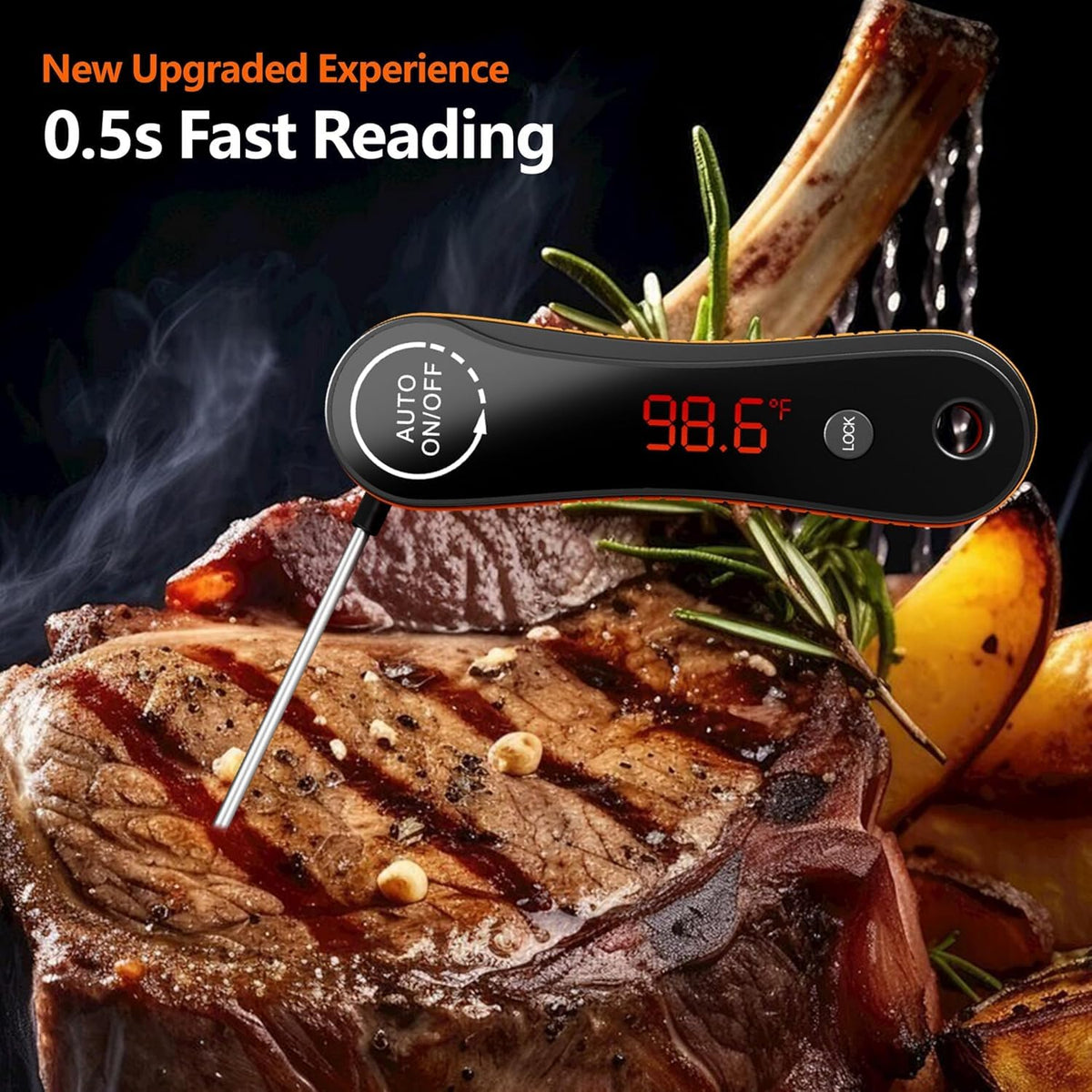 Termómetro digital para carne - Paysean Termómetro para carne de le...