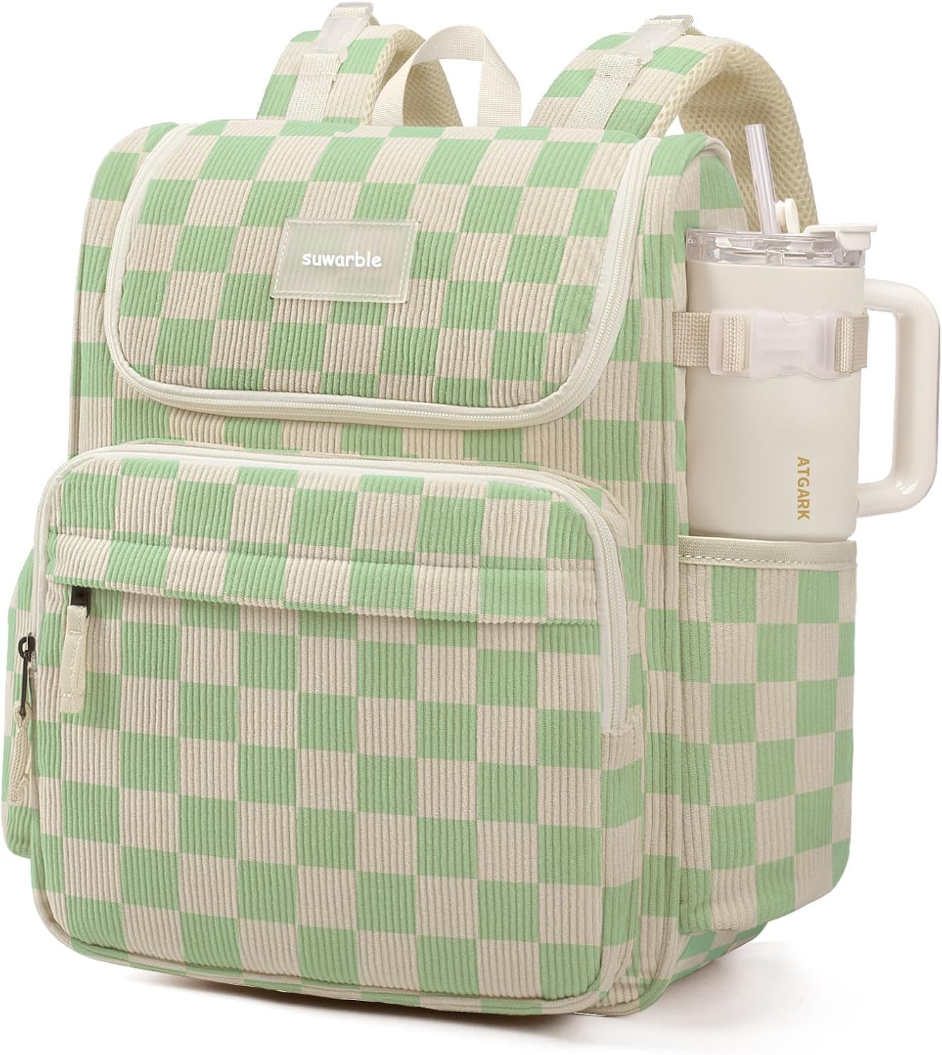 suwarble Mochila grande de pana para pañales para mamá, bolsa de vi...