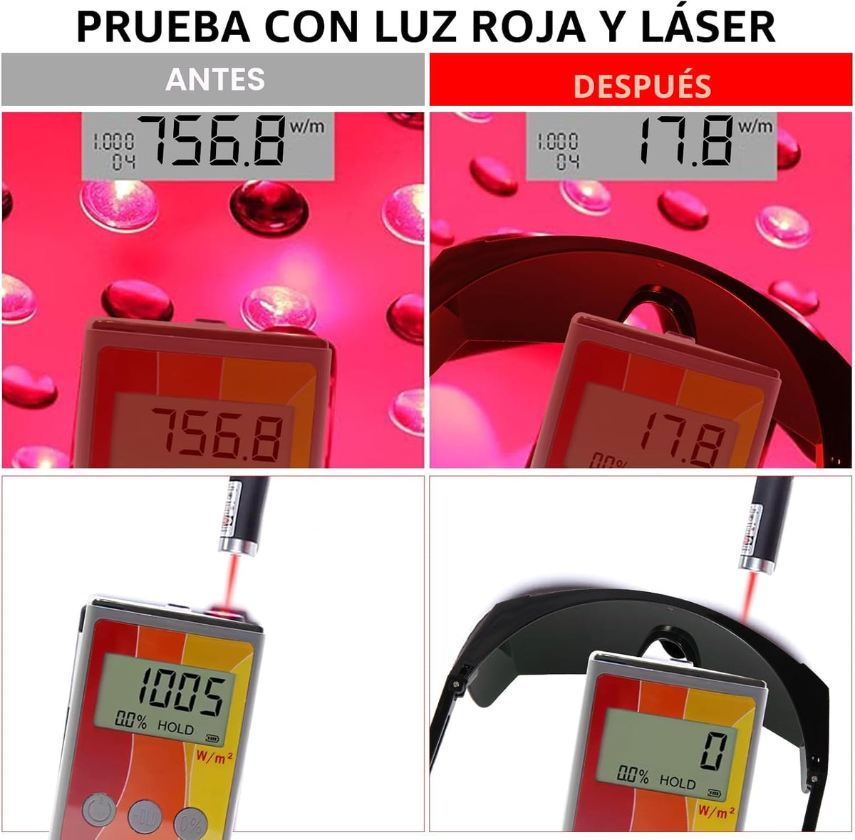 FreeMascot IPL 200nm-2000nm Gafas de seguridad láser para tratamien...