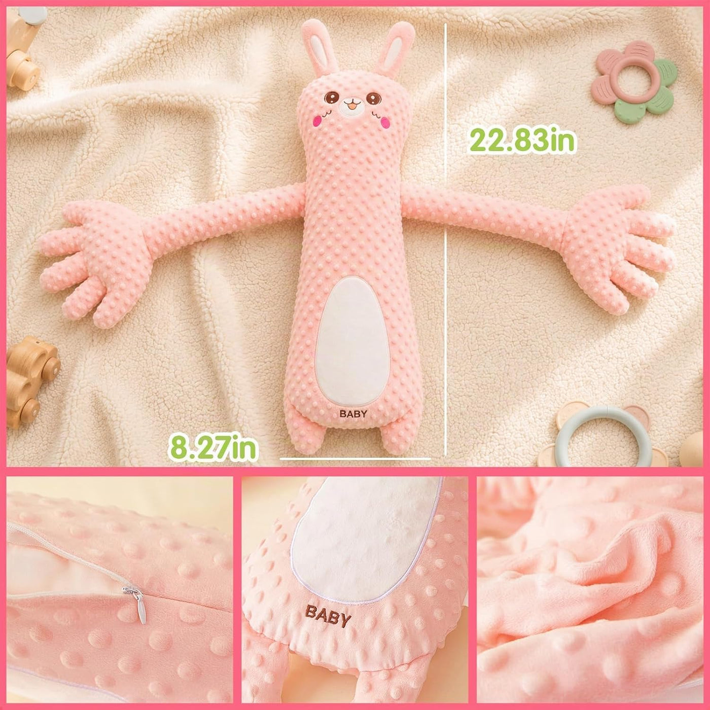 LiKiLiKi Pink Rabbit - Juguete de peluche interactivo con control r...