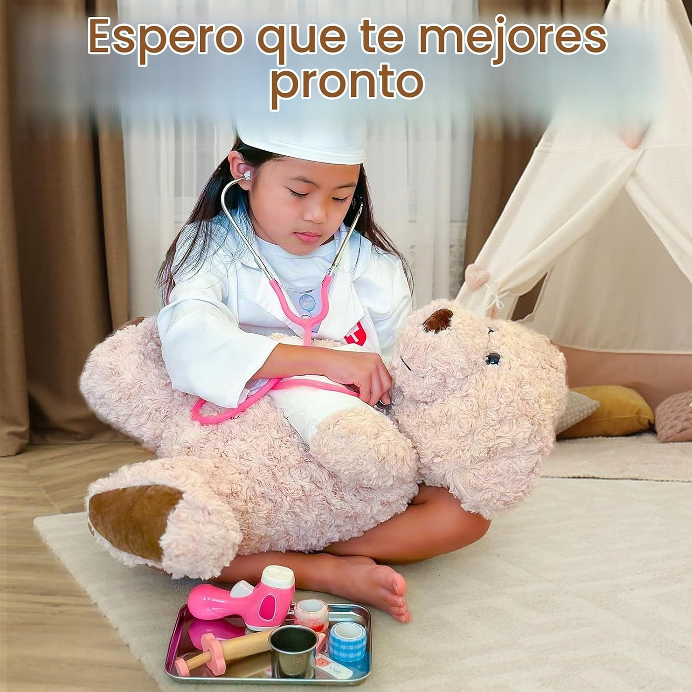 Muiteiur Oso de peluche Get Well Soon de 25.6 pulgadas, regalo de b...