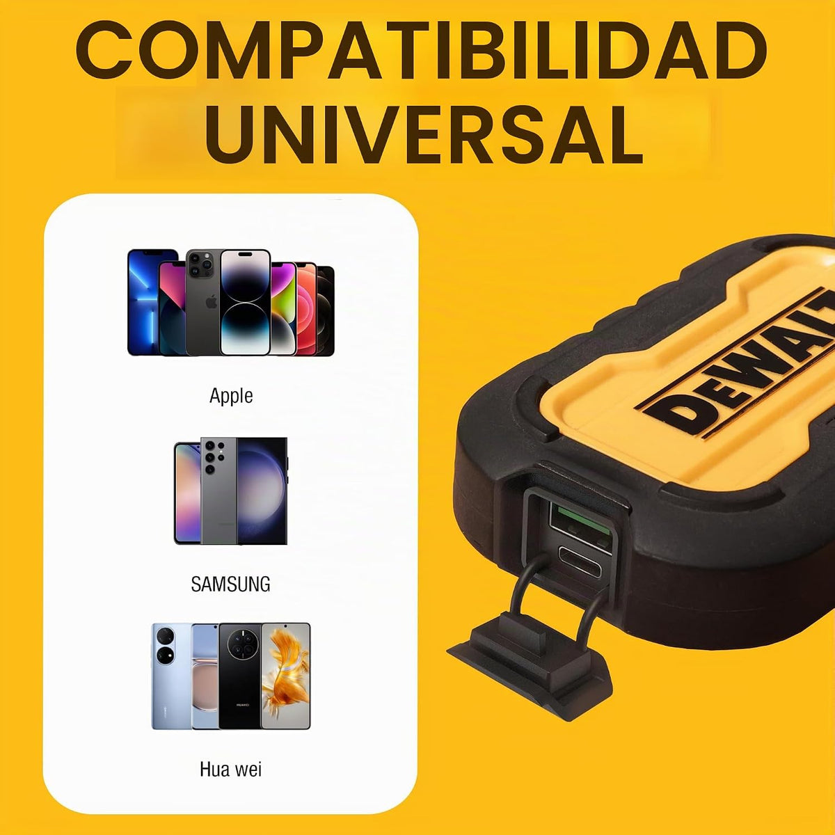 DEWALT Cargador portátil de 10 K, puerto USB-C, protectores de pant...