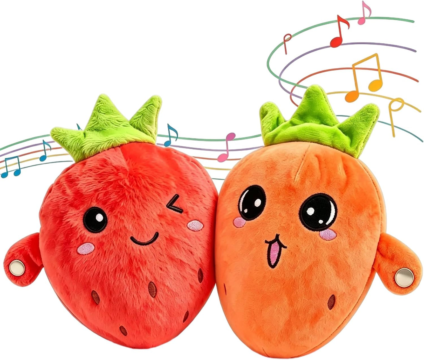 Juego de juguetes musicales interactivos de peluche de zanahoria de...