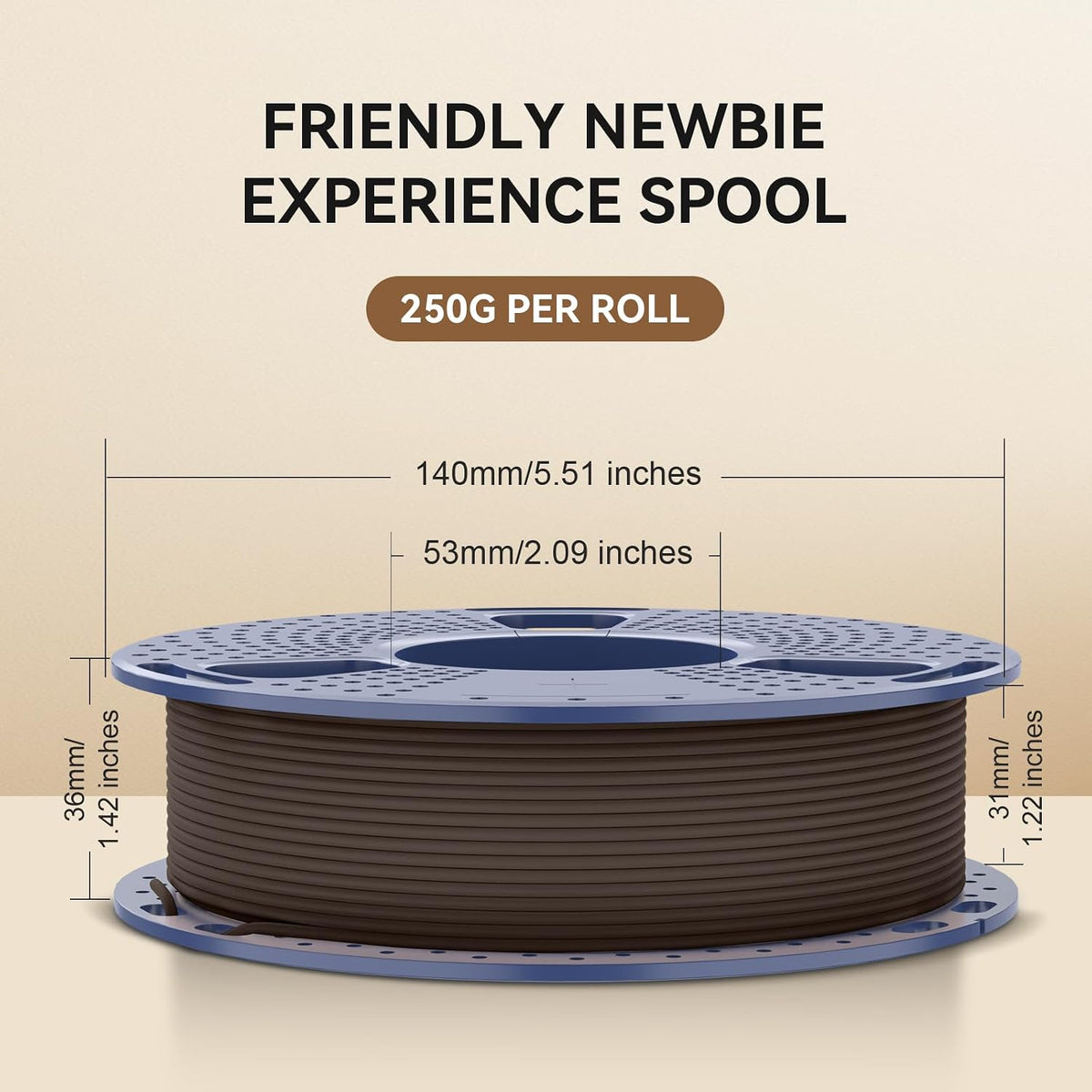 SUNLU - Filamento PLA de madera de 0.07 in, paquete de carrete de 8...