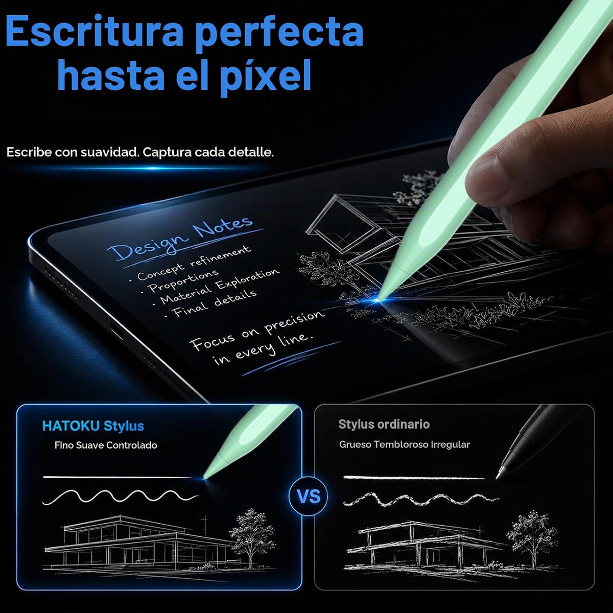 HATOKU Stylus Pen para Apple iPad 2018-2026 para tomar notas y dibu...