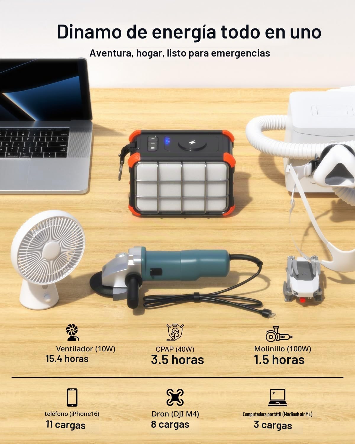 BROWEY - Estación de energía portátil de 153 Wh, generador solar pe...