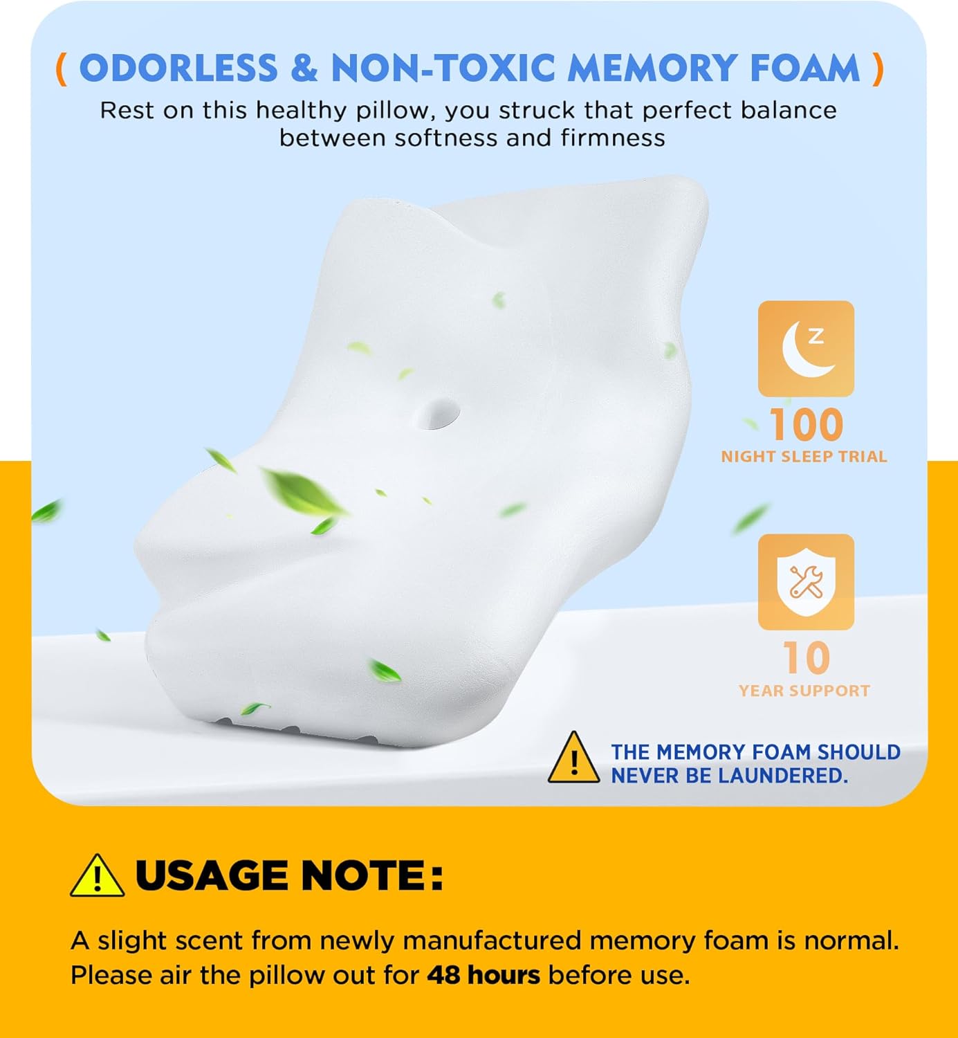Osteo Almohada cervical para aliviar el dolor de cuello, diseño hue...