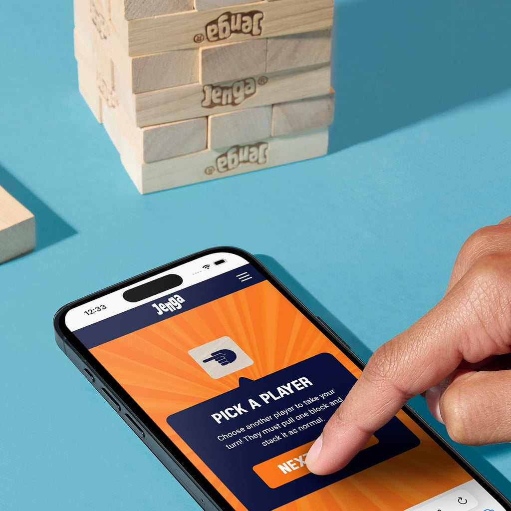 Juego oficial de Jenga de Hasbro Games | Dado digital para 6 formas...