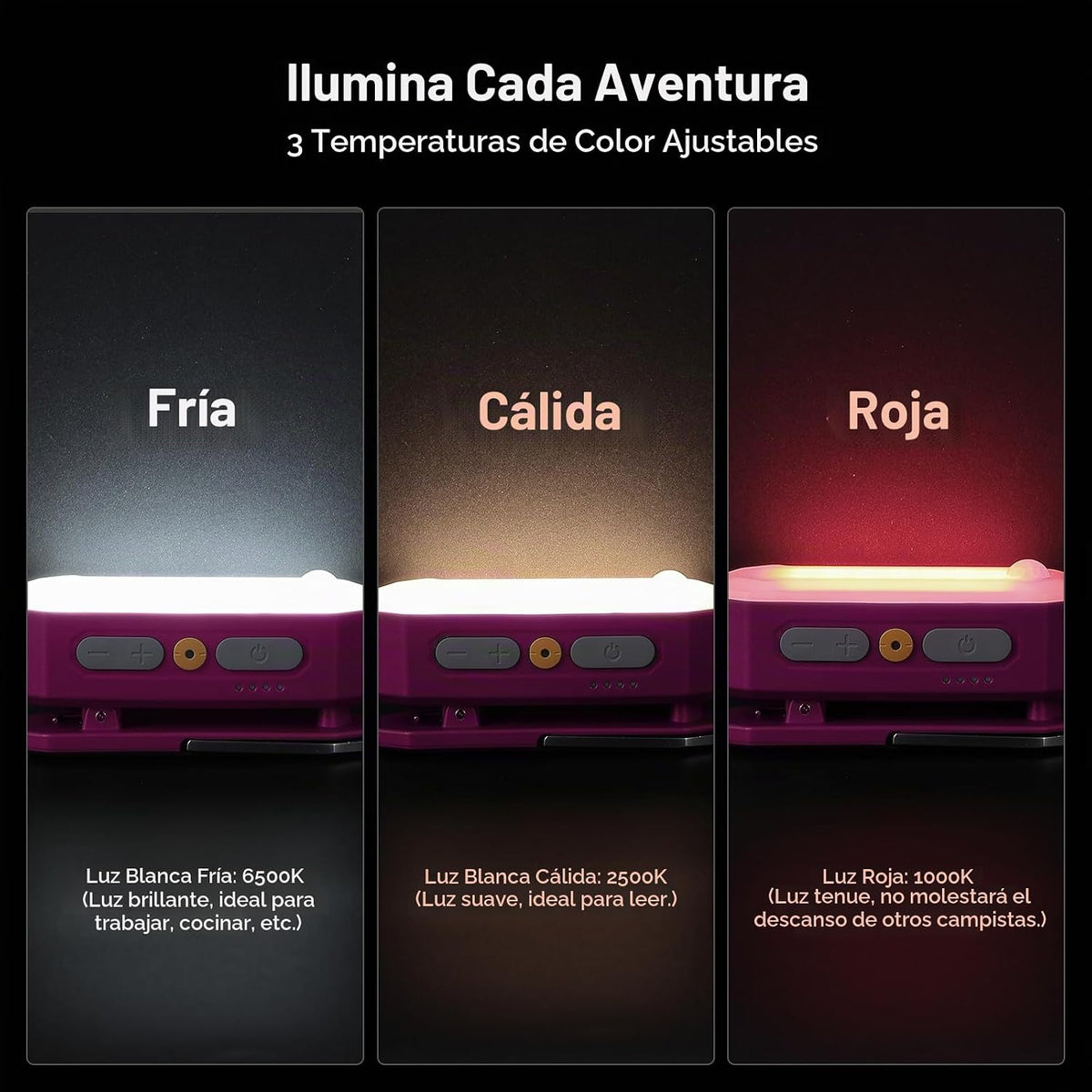 BougeRV Camping Light AL01, tienda de campaña recargable para área...
