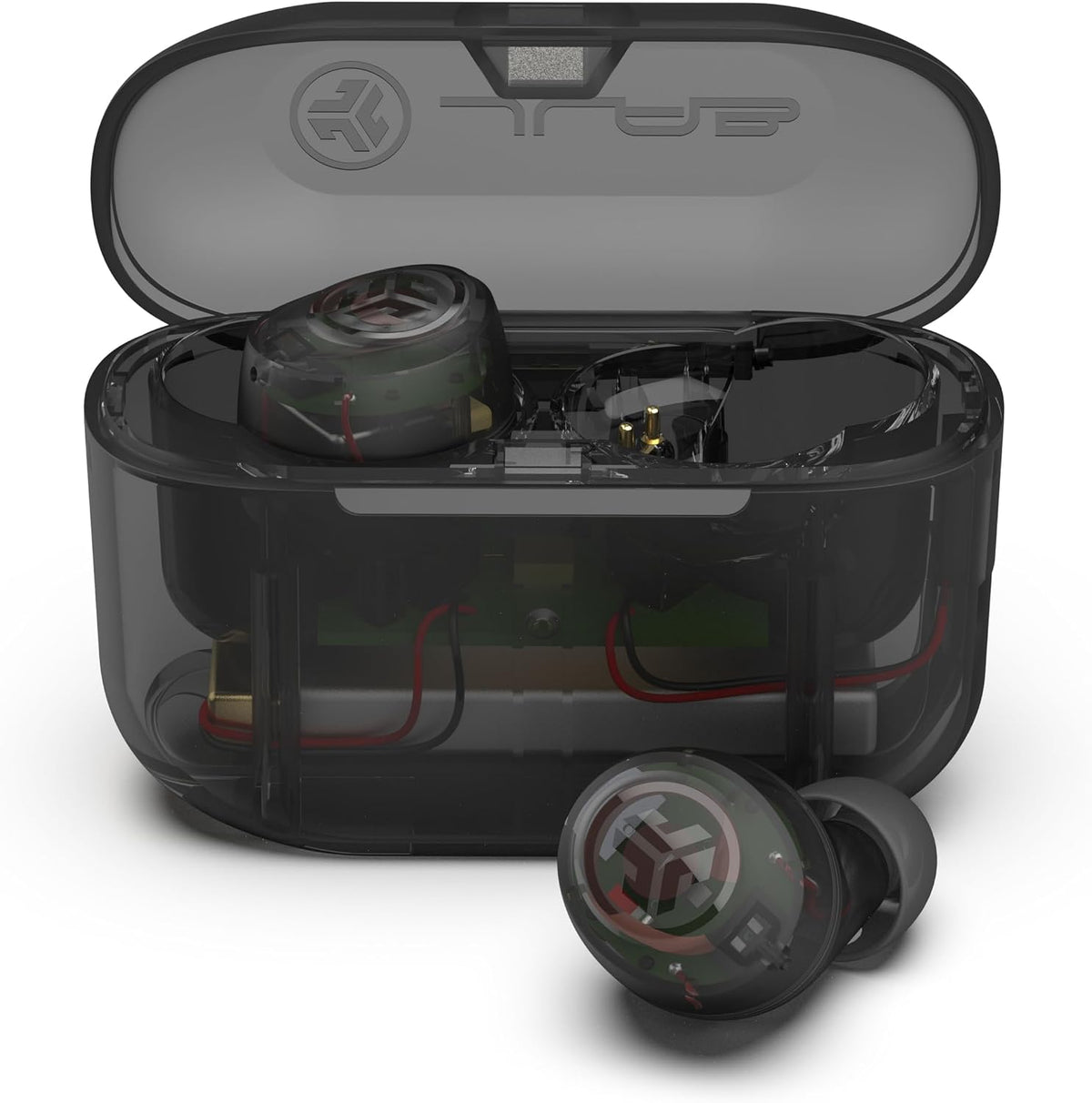 JLab Go Air Pop+ - Auriculares de conexión dual, sonido EQ3, transp...