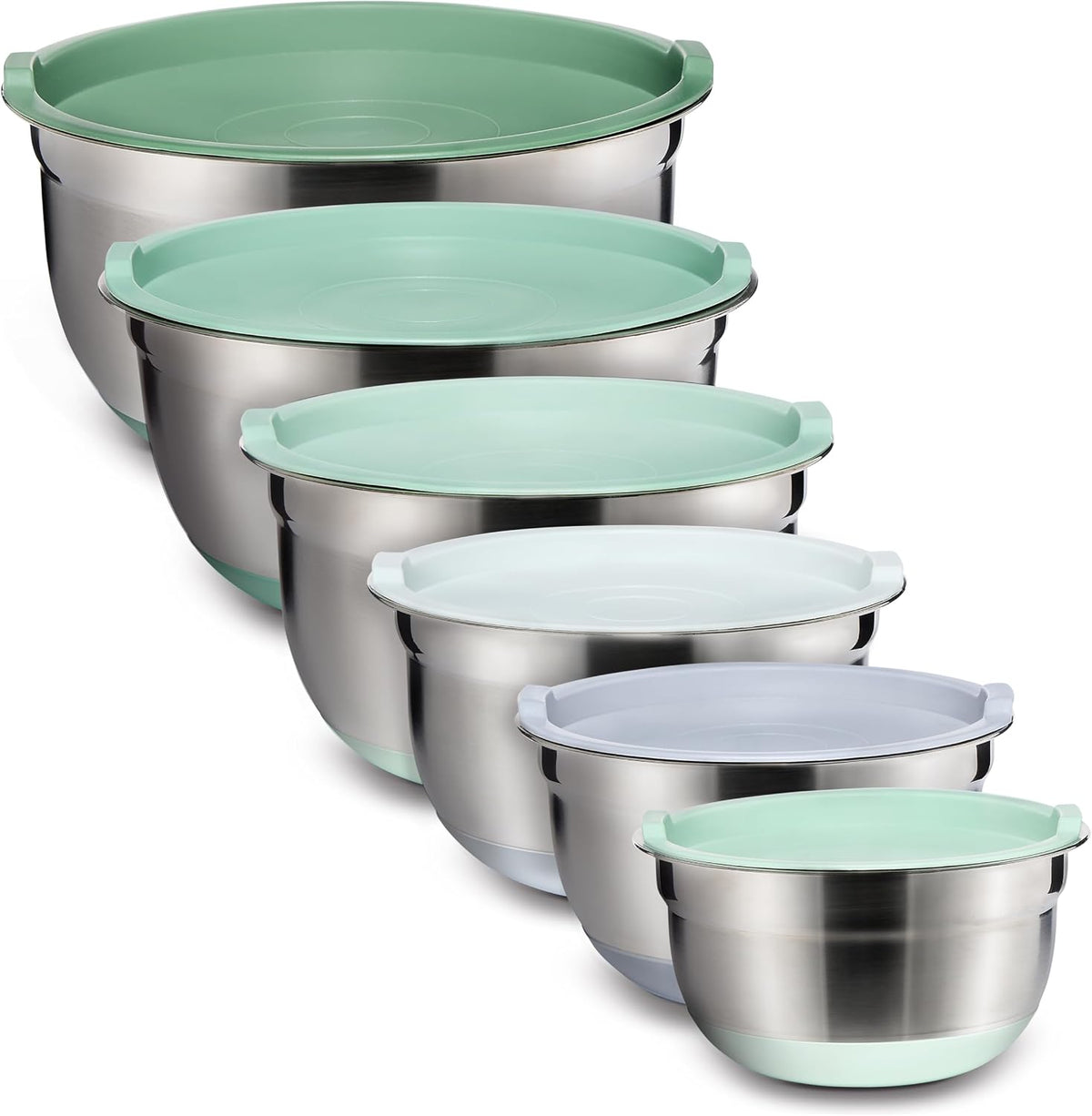 COOK WITH COLOR Juego de tazones para mezclar de acero inoxidable c...