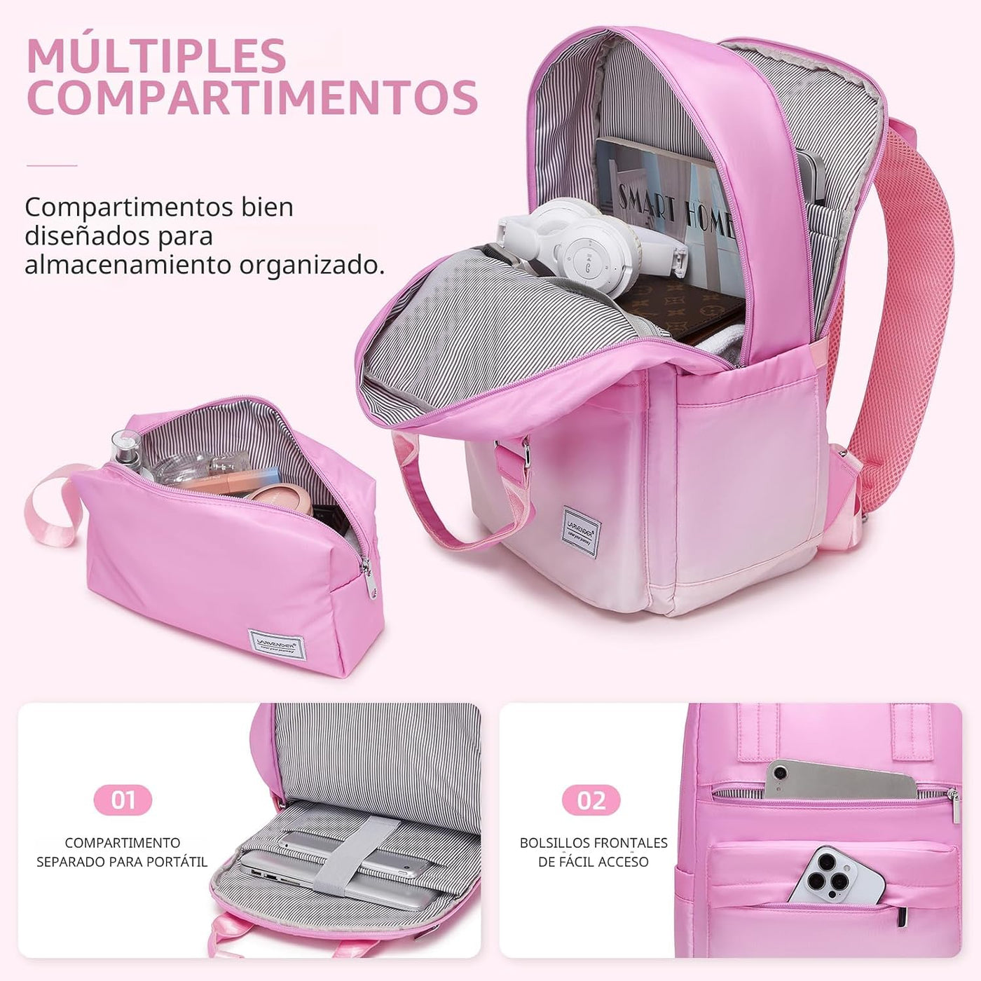 LARVENDER Juegos de Equipaje Maletas Expandibles Ligeras con Ruedas...
