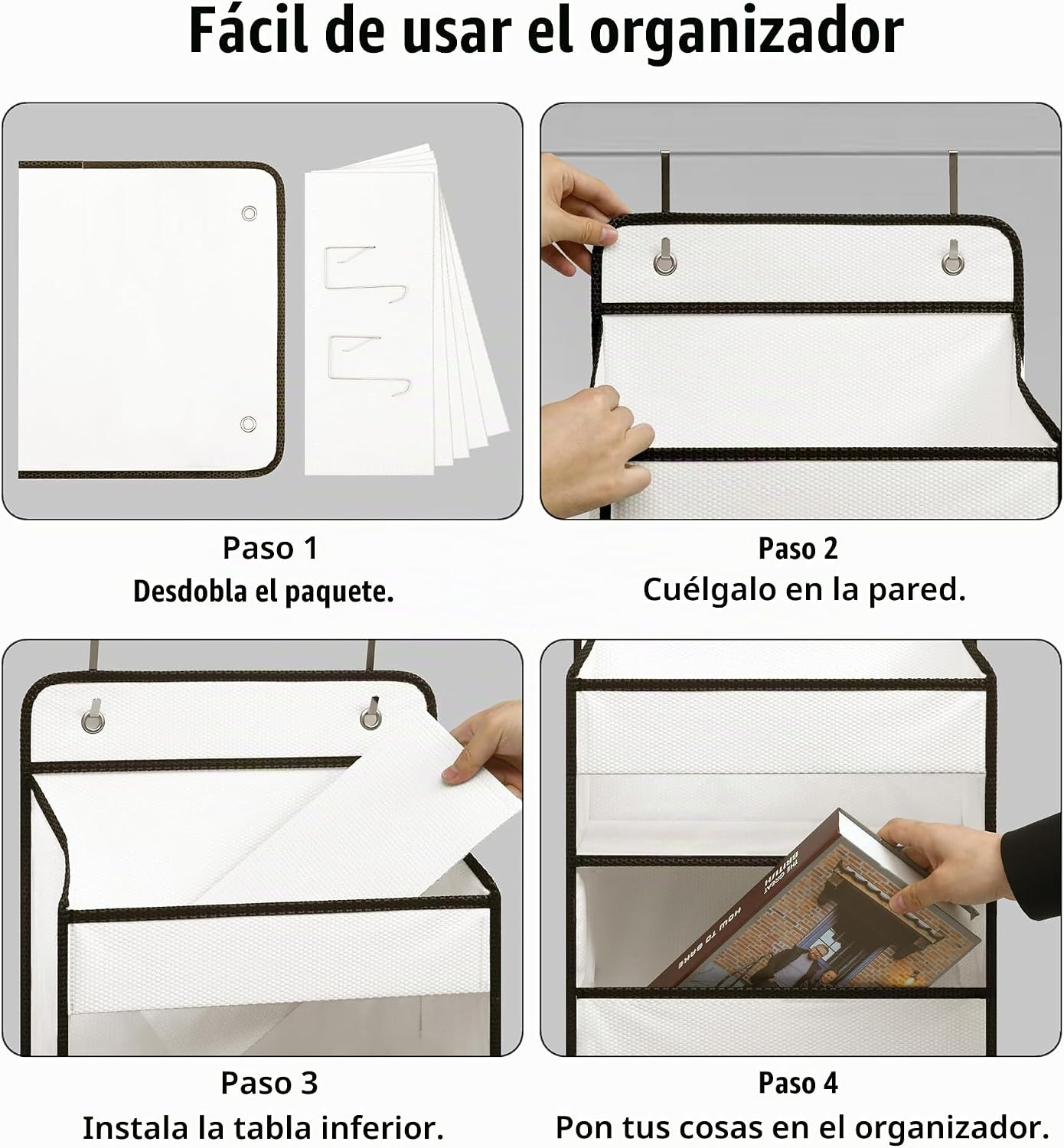 TYMENSH Organizador para colgar sobre puerta con 5 bolsillos grande...
