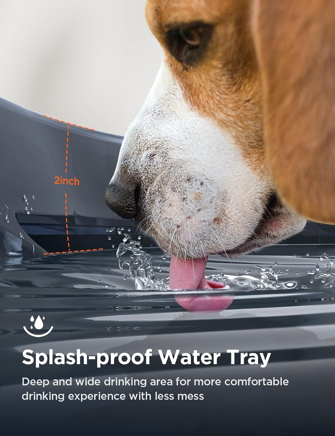 Fuente de agua de 7L\/1.8Gal para perros grandes, dispensador de ta...