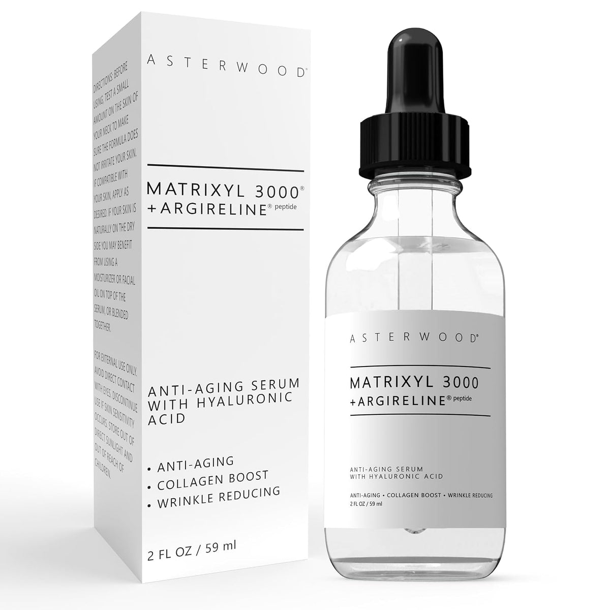 Asterwood Matrixyl 3000 + suero Argireline con ácido hialurónico, a...