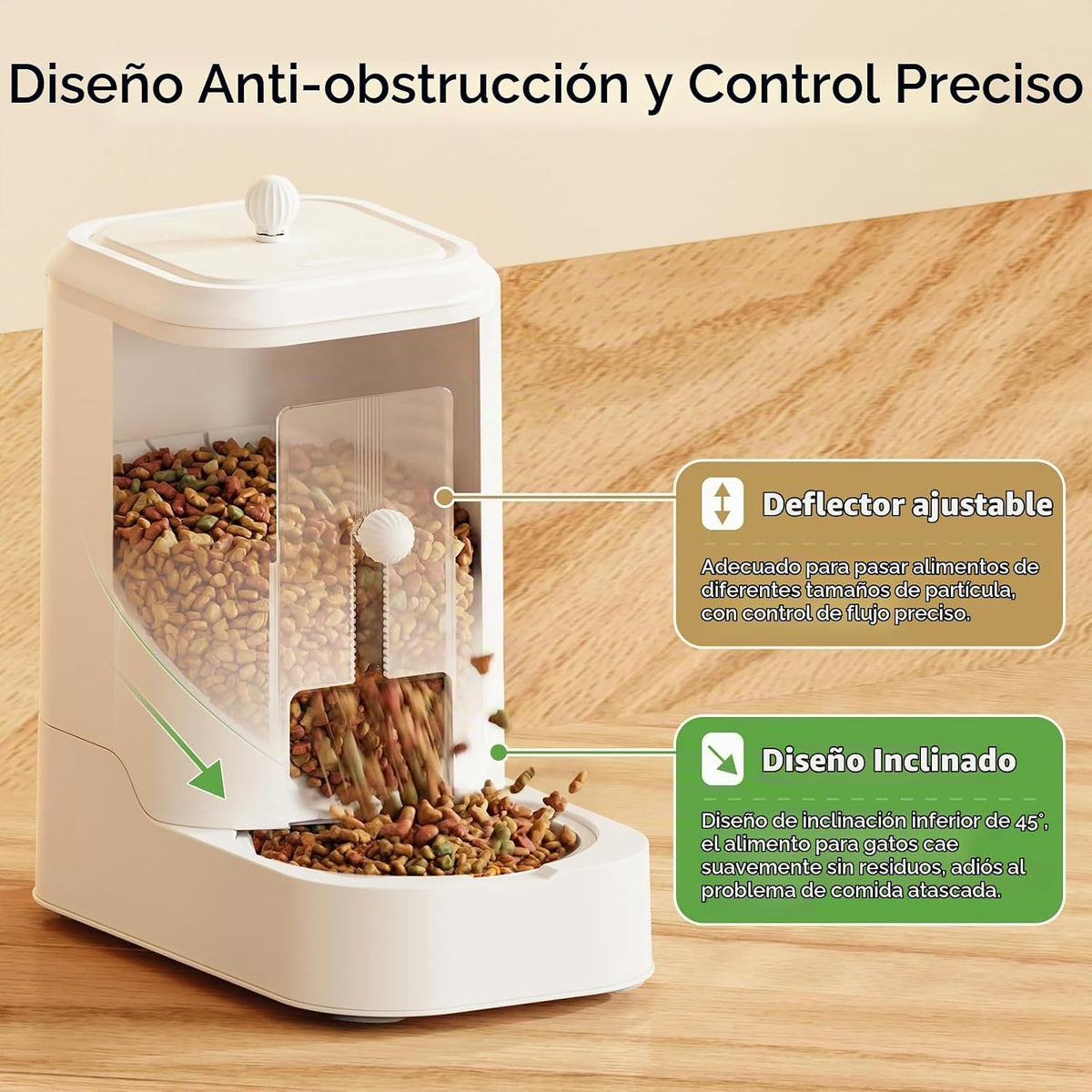 JUNSPOW Juego de alimentador automático para gatos y dispensador de...