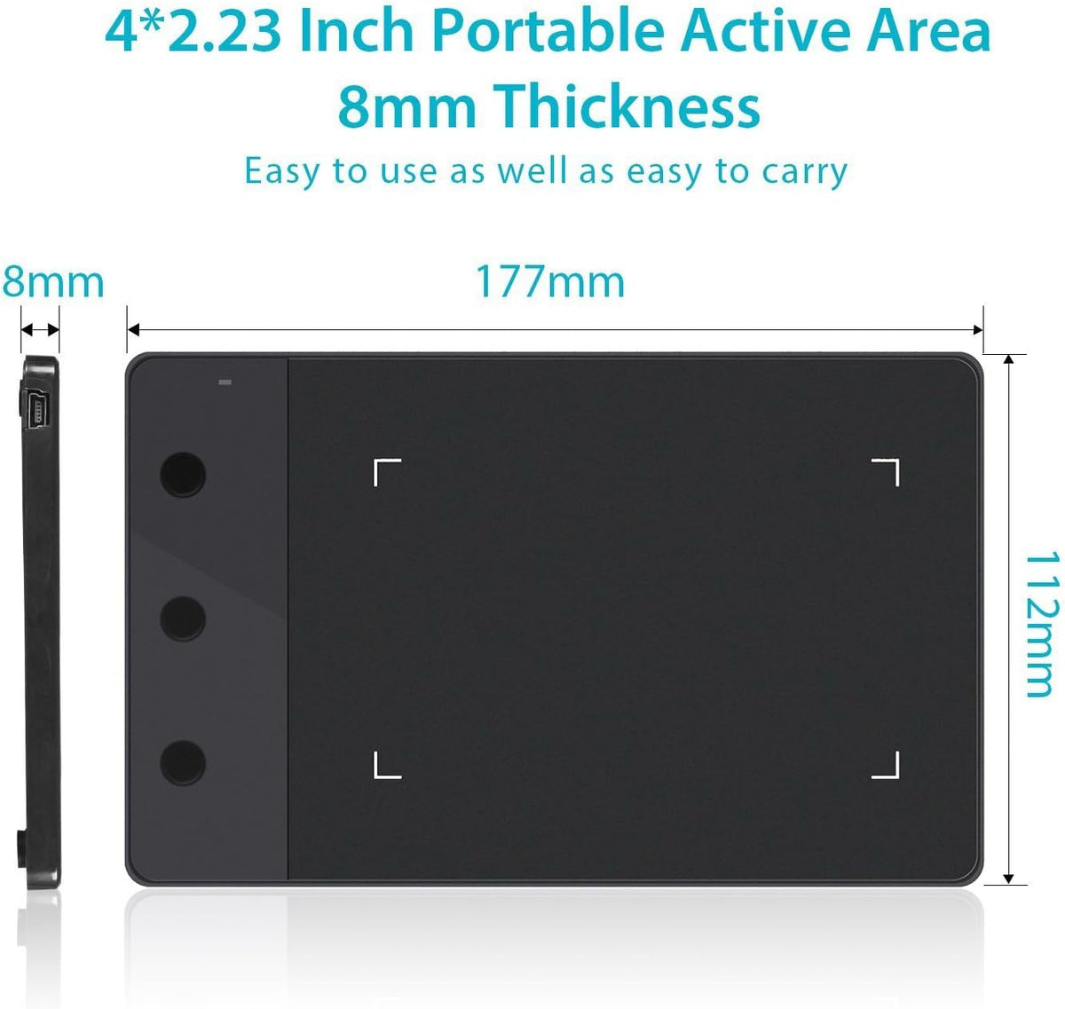 HUION H420 OSU - Tableta de dibujo gráfico con lápiz digital y 3 te...