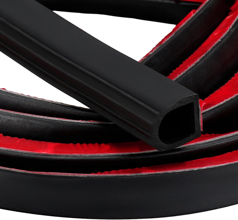 Sacubee Tira de sello de puerta en forma de D de goma de 1 pulgada...