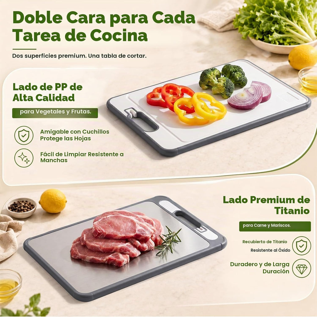 Tabla de cortar de titanio para cocina, tabla de cortar de titanio...
