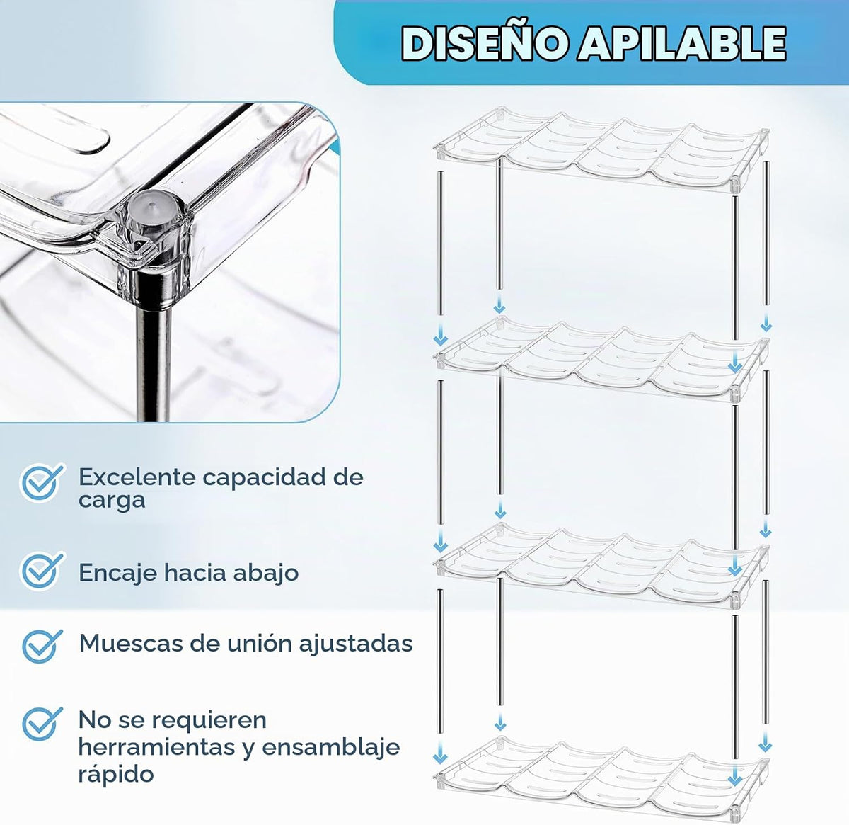 Organizador de Botellas de Agua Más Grande para Vaso Stanley de 40...
