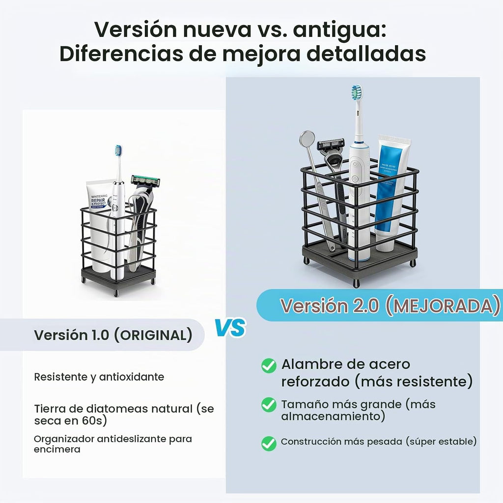 BOTEMY Portacepillos de dientes con alfombrilla de secado rápido, s...