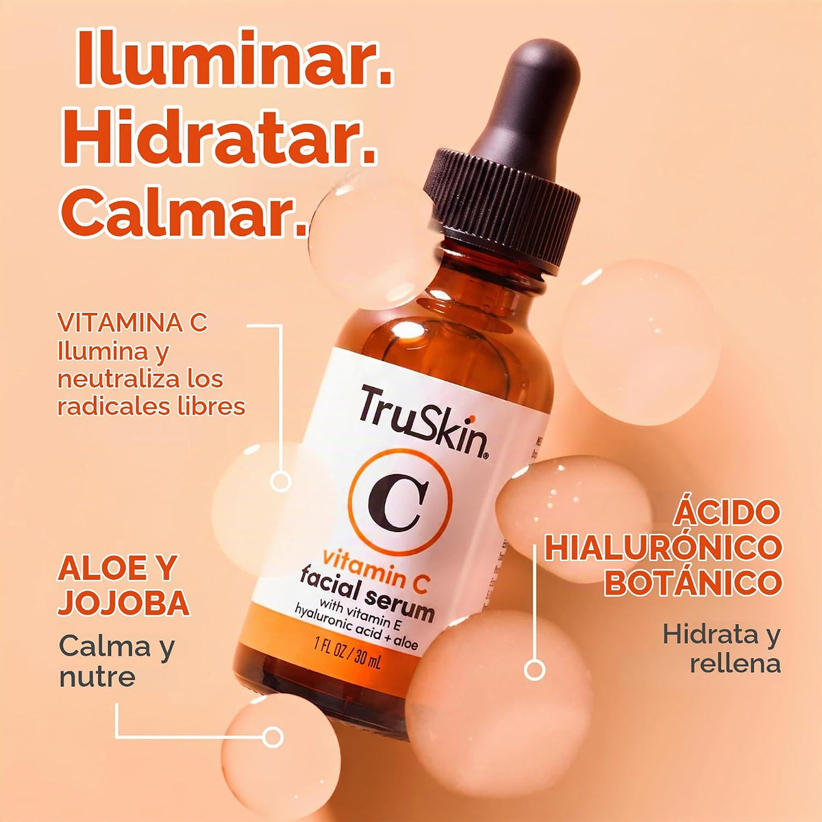 Serum de vitamina C TruSkin para cara, suero facial tópico con ácid...