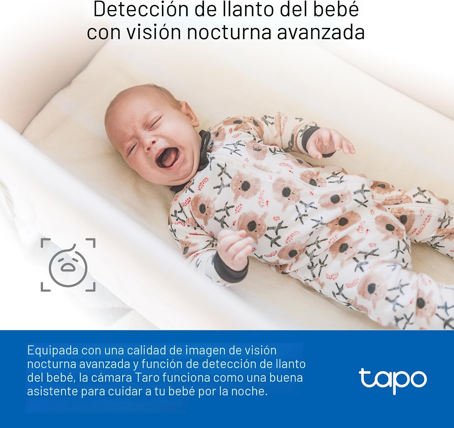 Tapo - Cámara de seguridad interior de 1080P para monitor de bebé,...