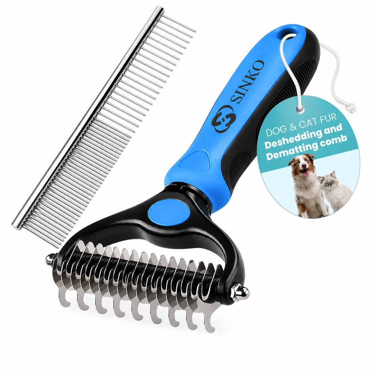 Sinko Cepillo de desprendimiento para perros y gatos, rastrillo y p...