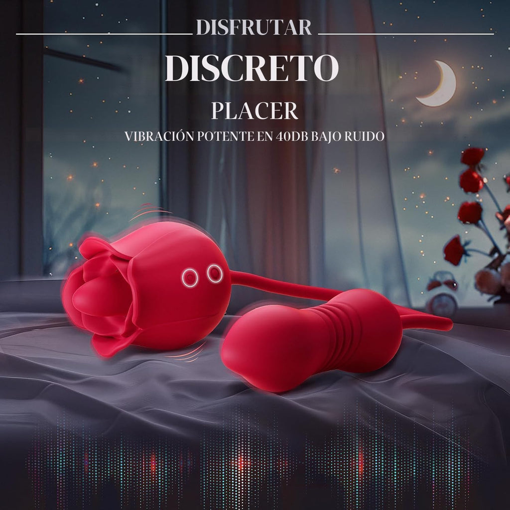 Vibrador de juguete de rosa para adultos, juguetes sexuales MOOLIGI...