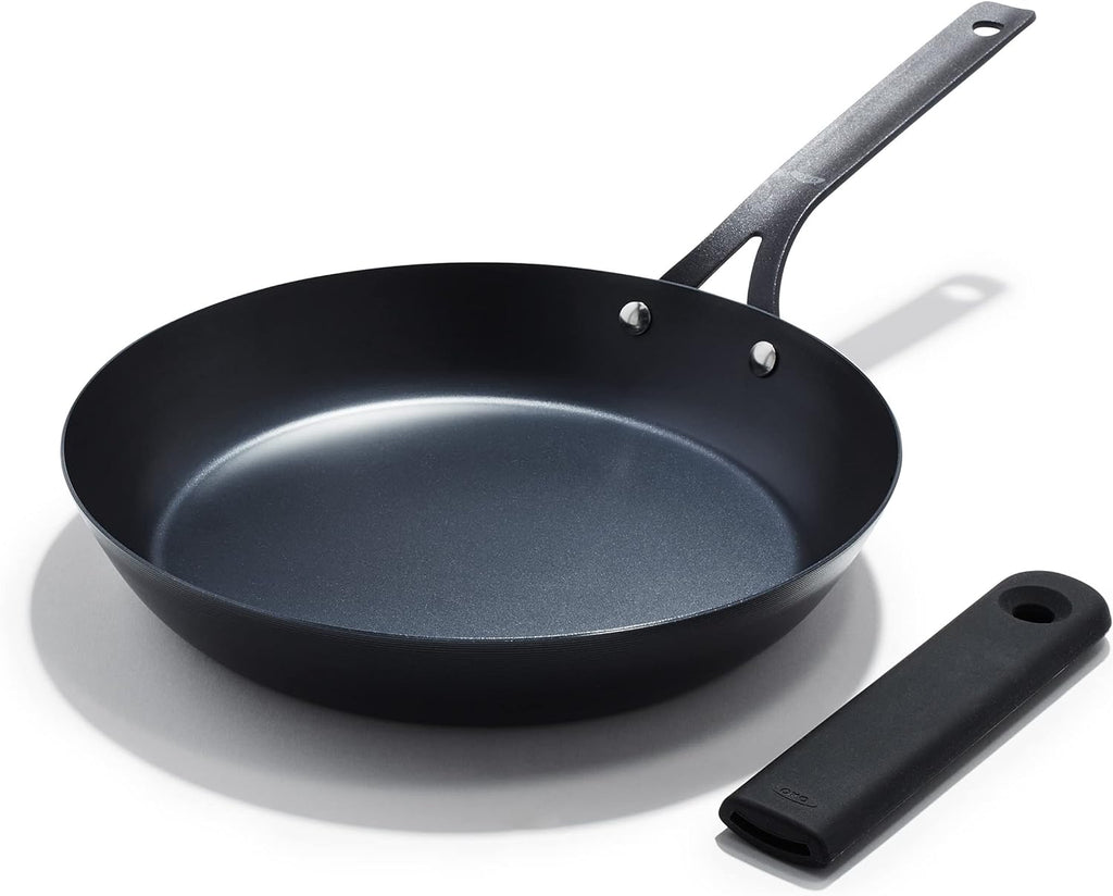 OXO Sartén de Acero al Carbono Pre-Sazonado Obsidian, Sartén de Fre...