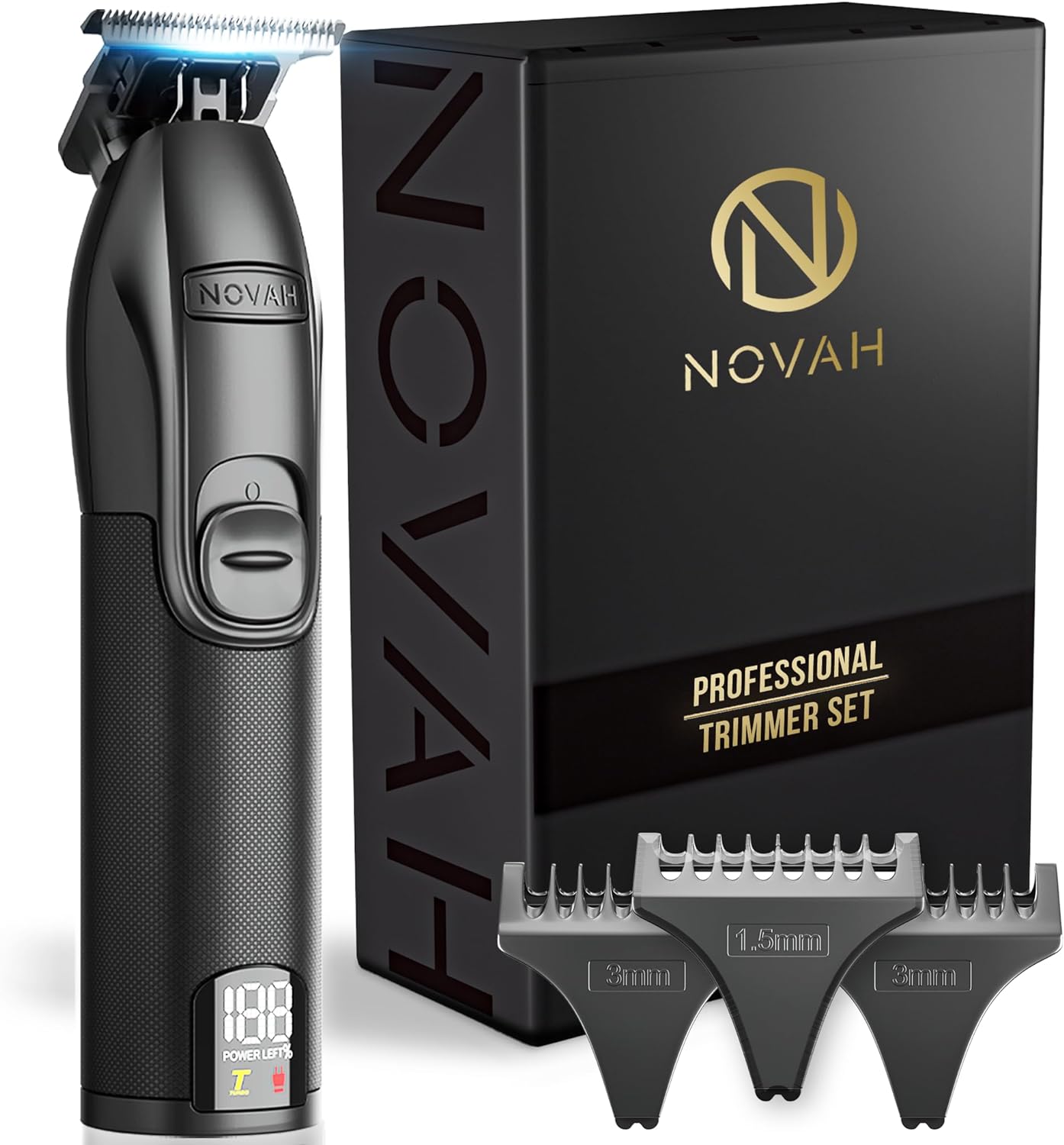NOVAH Grooming Recortadora de pelo profesional para hombres, recort...